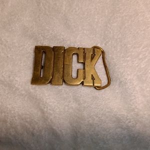 Solid Brass "Dick" belt buckle